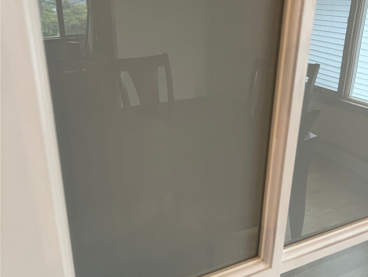 After — glass door cleaning
